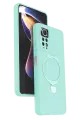 Newface Xiaomi Redmi Note 12 Pro 4G Regal Magsafe Standlı Kapak - Su Yeşili
