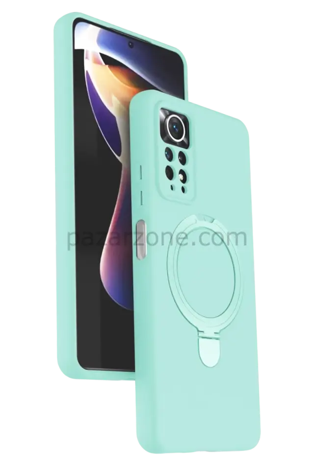 Newface Xiaomi Redmi Note 12 Pro 4G Regal Magsafe Standlı Kapak - Su Yeşili