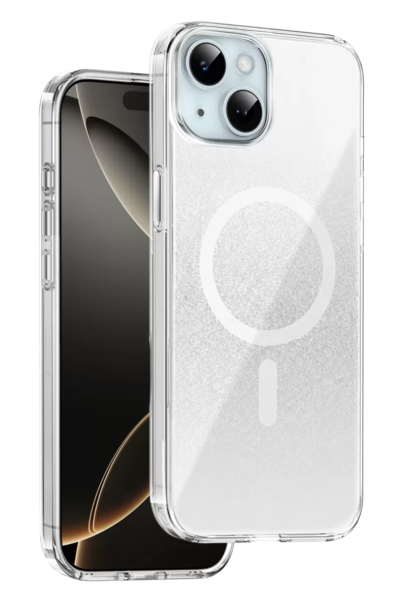 Onegif Apple iPhone 14 Sora Simli Magsafe Kapak - Beyaz