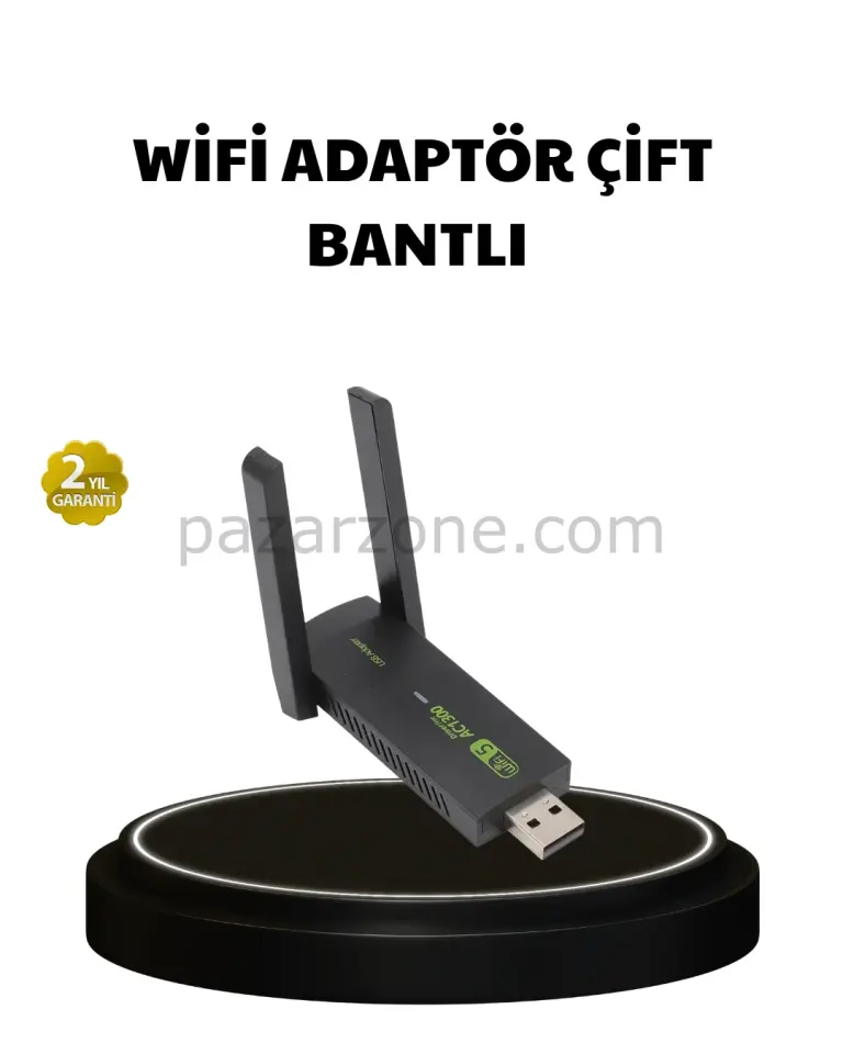 Dual Band USB WiFi Adaptör – 1200 Mbps Hız