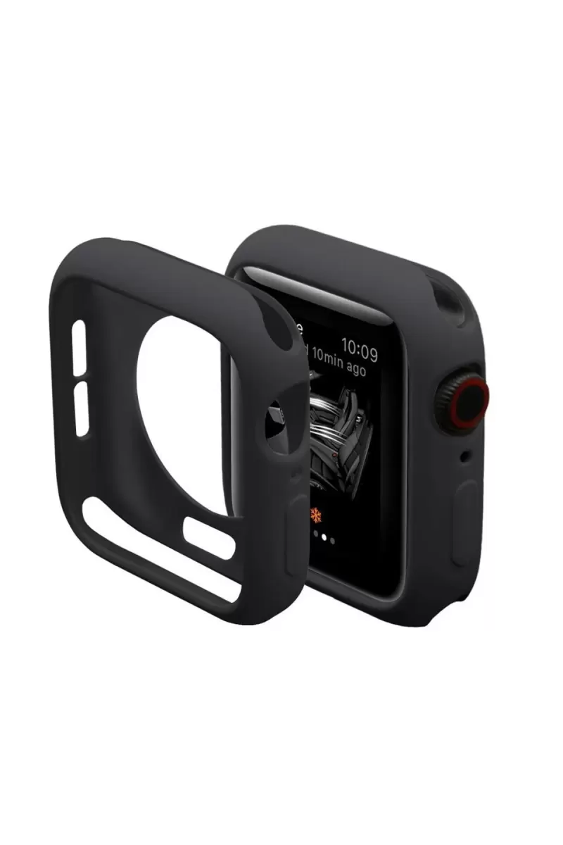 Newface Apple Watch 38mm Silikon Alt Kasa - Siyah