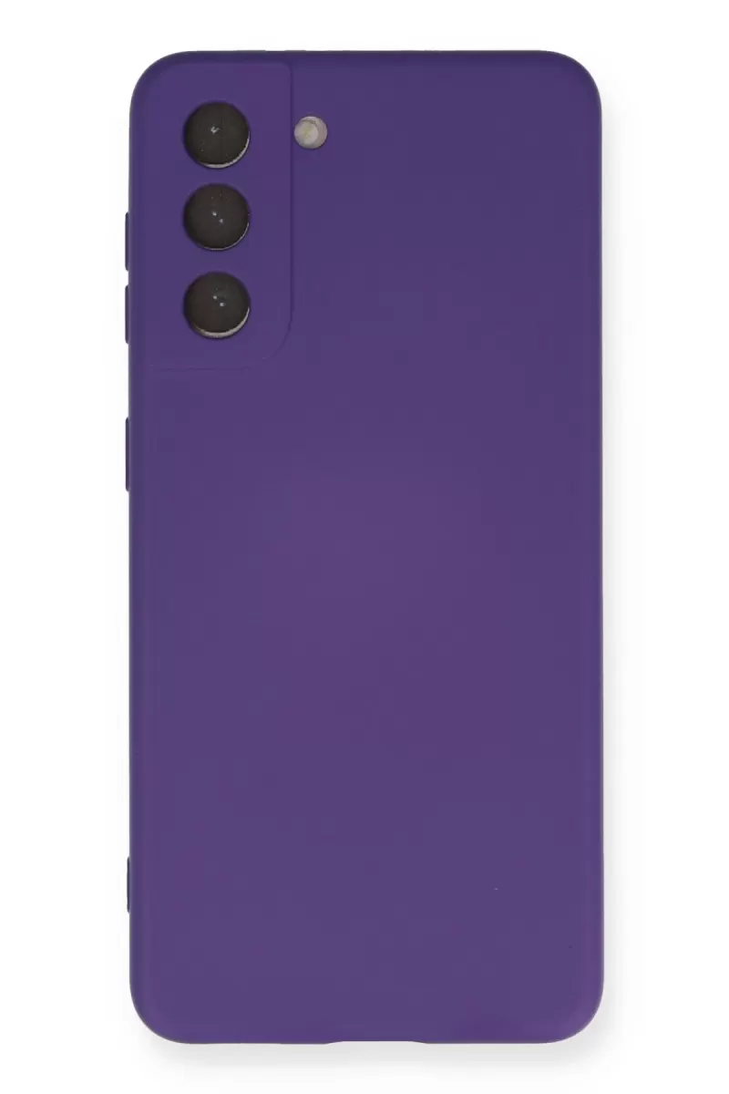 Newface Samsung Galaxy S21 Kılıf Nano içi Kadife Silikon - Mor