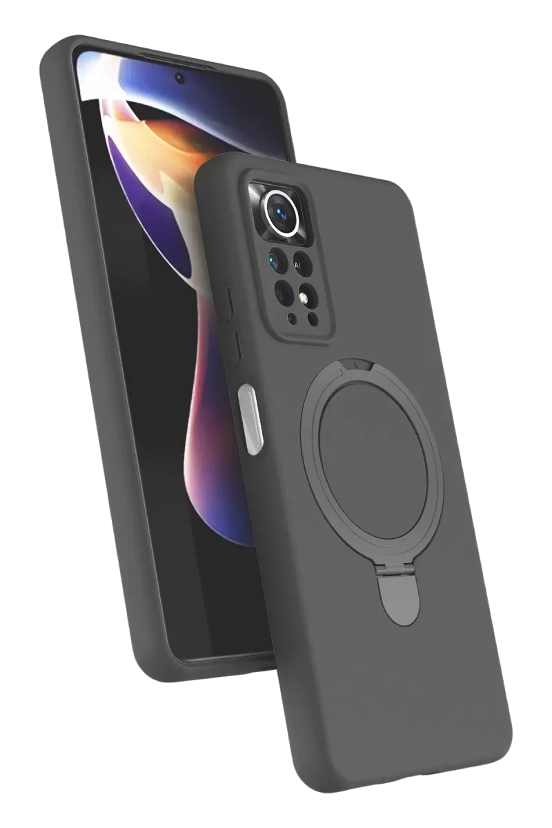 Newface Xiaomi Redmi Note 12 Pro 4G Regal Magsafe Standlı Kapak - Titan Gri