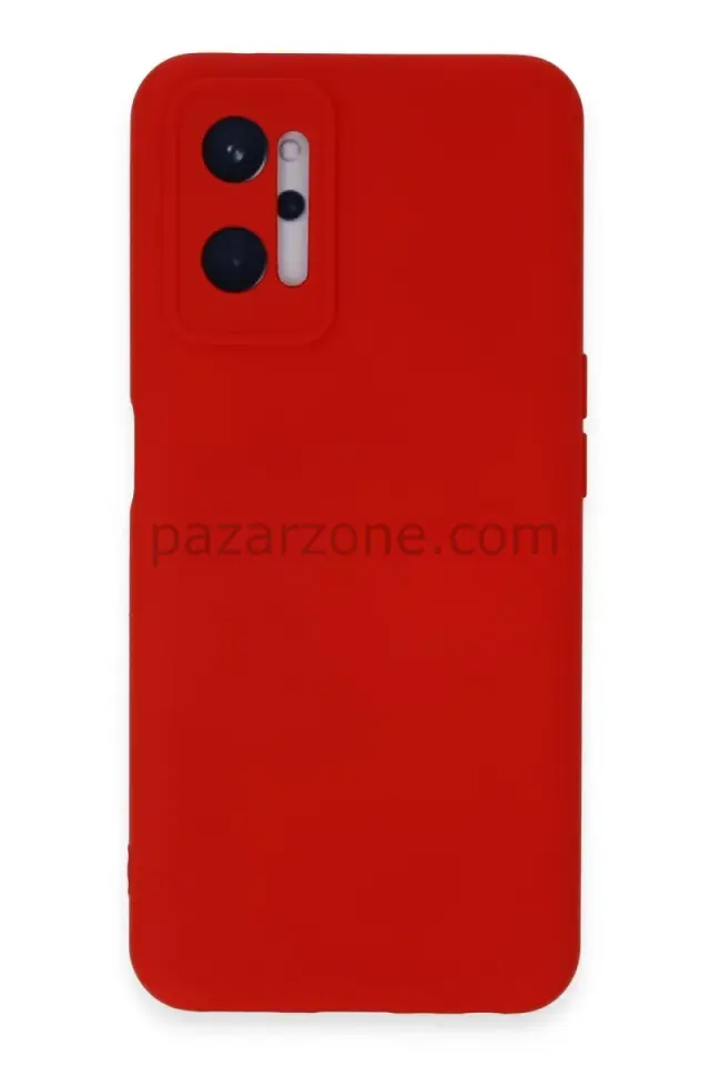 Newface Realme 9i 4G Kılıf Nano içi Kadife Silikon - Kırmızı