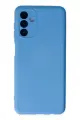 Newface Samsung Galaxy A04S Kılıf Nano içi Kadife Silikon - Mavi