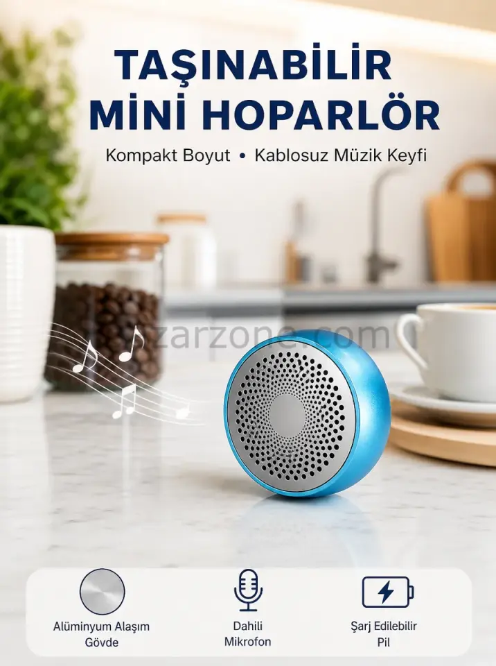 10W Güçlü Stereo Bluetooth Hoparlör – 360° Surround Ses Deneyimi Yeni Nesil