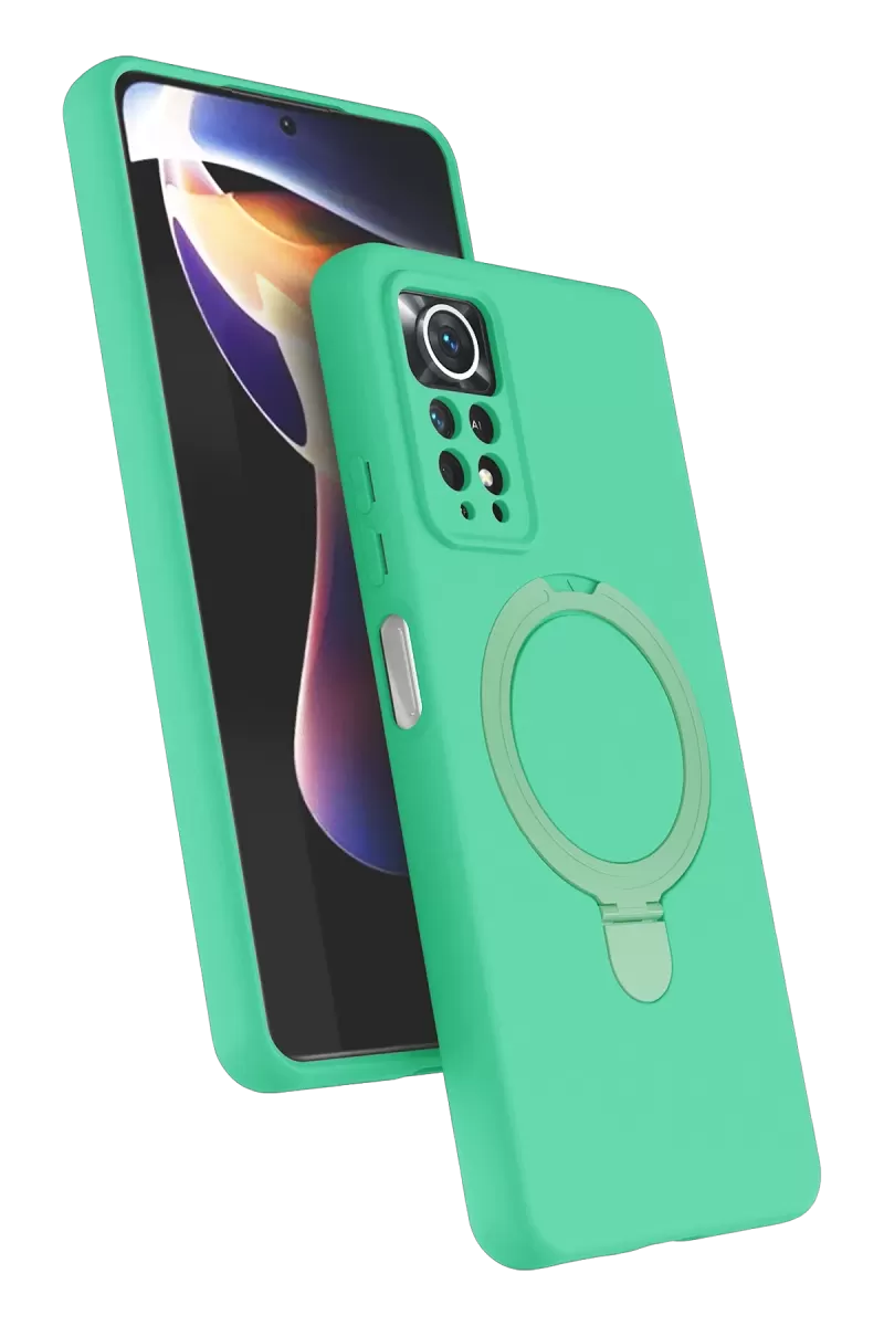 Newface Xiaomi Redmi Note 12 Pro 4G Regal Magsafe Standlı Kapak - Yeşil