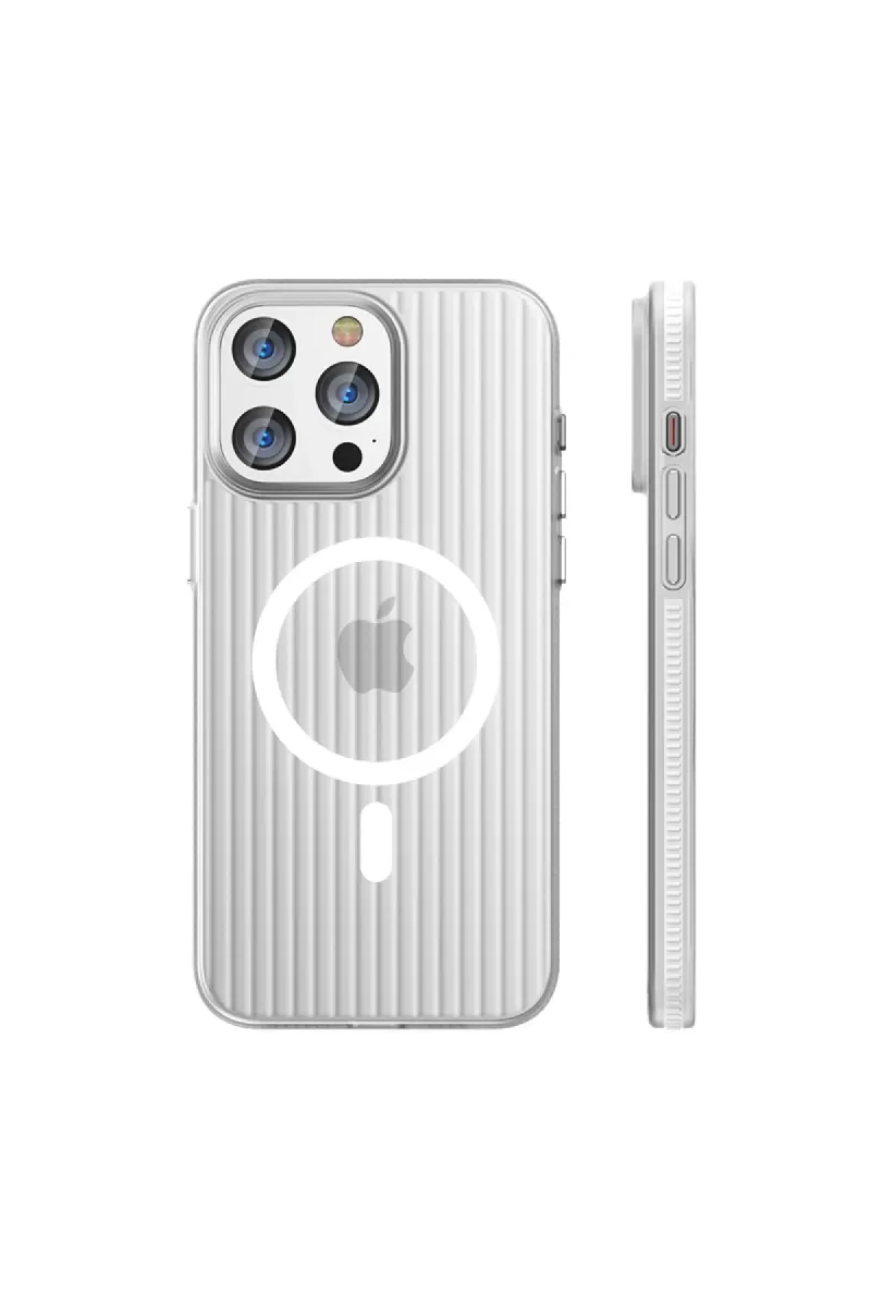 Joko Apple iPhone 15 Pro Max Line Magsafe Kapak - Beyaz