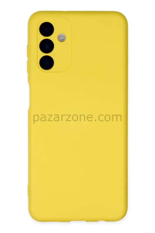 Newface Samsung Galaxy A04S Kılıf Nano içi Kadife Silikon - Sarı