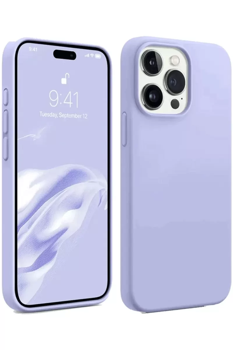 Newface Apple iPhone 15 Pro Kılıf First Silikon - Lila