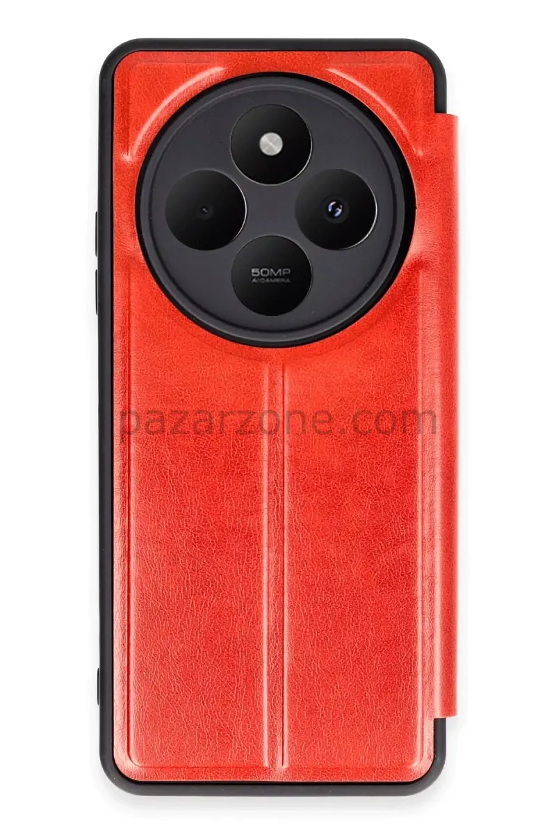 Newface Xiaomi Redmi 14C Kılıf Flip Cover - Kırmızı