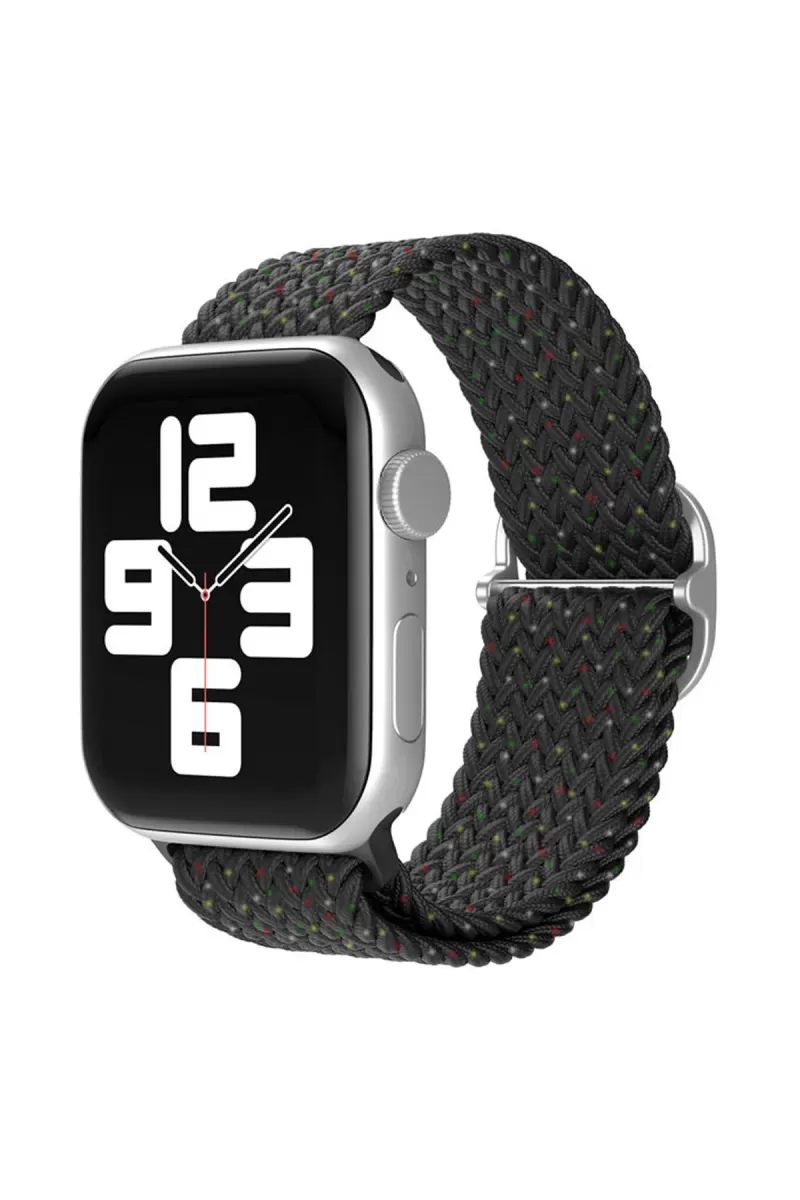 Newface Apple Watch 38mm Star Kordon - Benekli Siyah