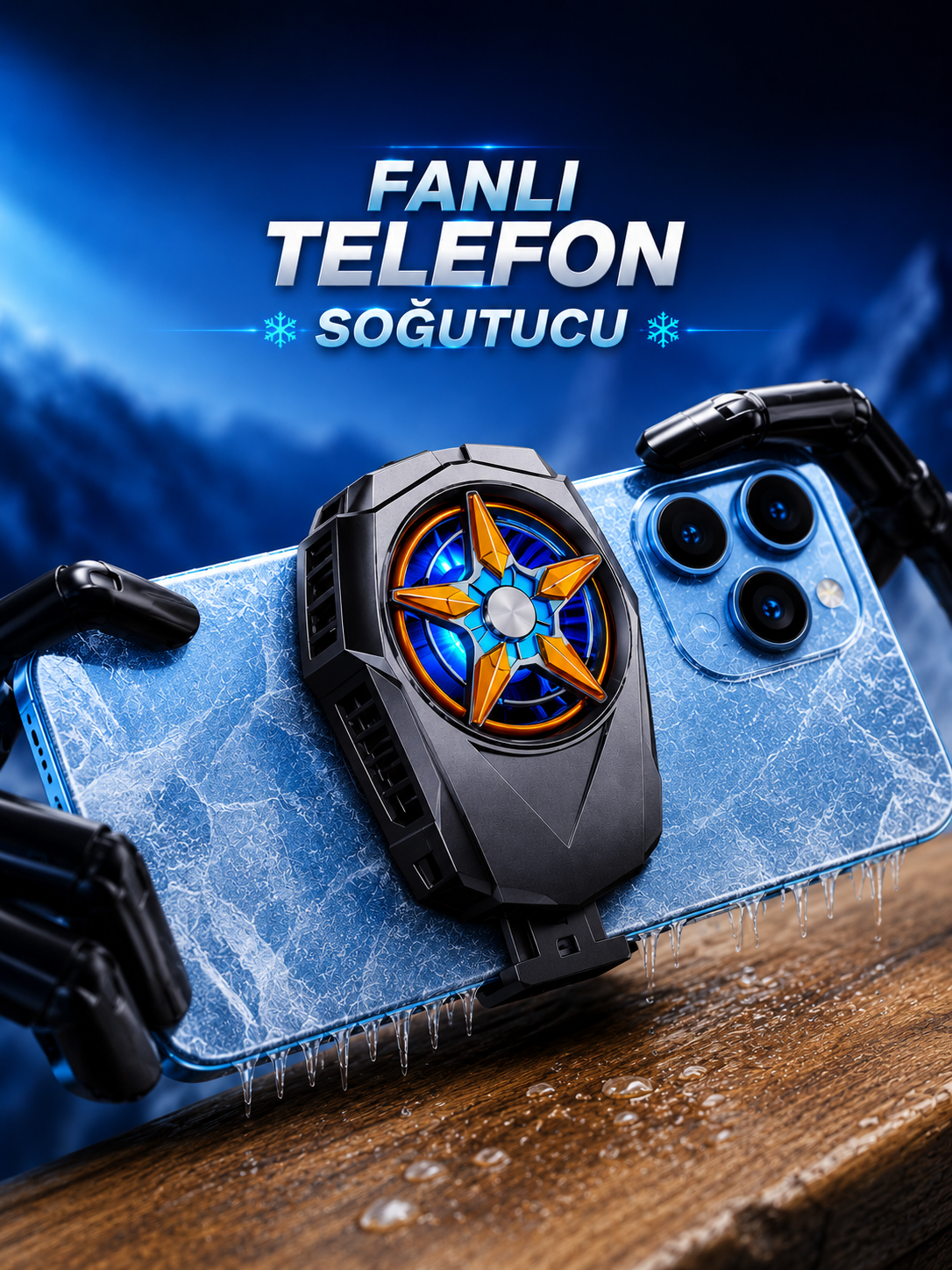 Fanlı Radyatör Soğutucu Telefon Soğutucu Tüm Telefonlara Uyumlu