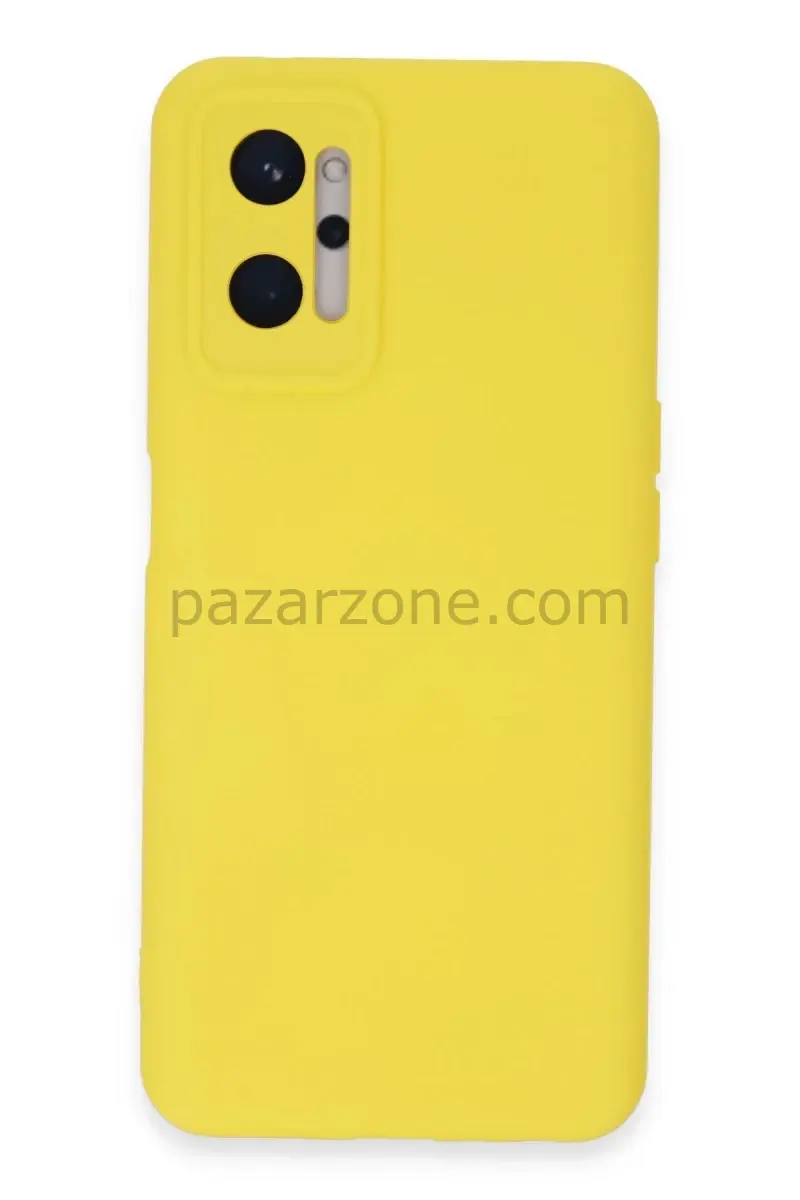 Newface Realme 9i 4G Kılıf Nano içi Kadife Silikon - Sarı