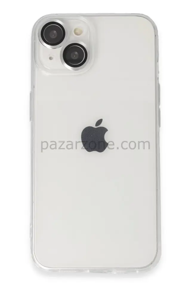 Newface Apple iPhone 14 Kılıf Luko Lens Silikon - Gümüş