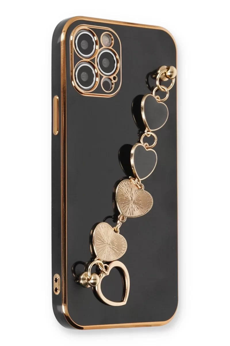 Newface Apple iPhone 12 Pro Max Kılıf Esila Silikon - Siyah