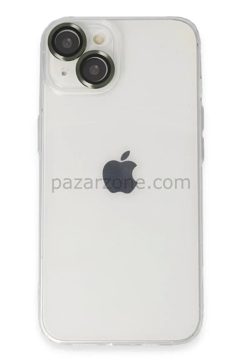 Newface Apple iPhone 14 Kılıf Luko Lens Silikon - Yeşil