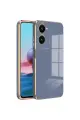 Newface Vivo Y18 Kılıf Volet Silikon - Mavi