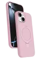 Newface Apple iPhone 15 Plus Regal Magsafe Standlı Kapak - Açık Pembe