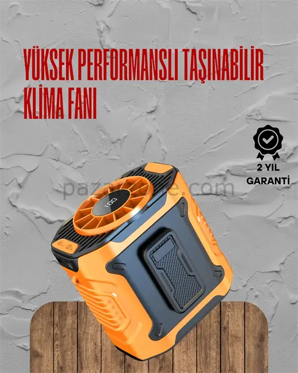Turbo Mini Fan – Dijital Ekranlı, Sessiz & Şarjlı Serinlik!