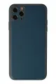 Newface Apple iPhone 11 Pro Max Kılıf Coco Deri Silikon Kapak - Mavi