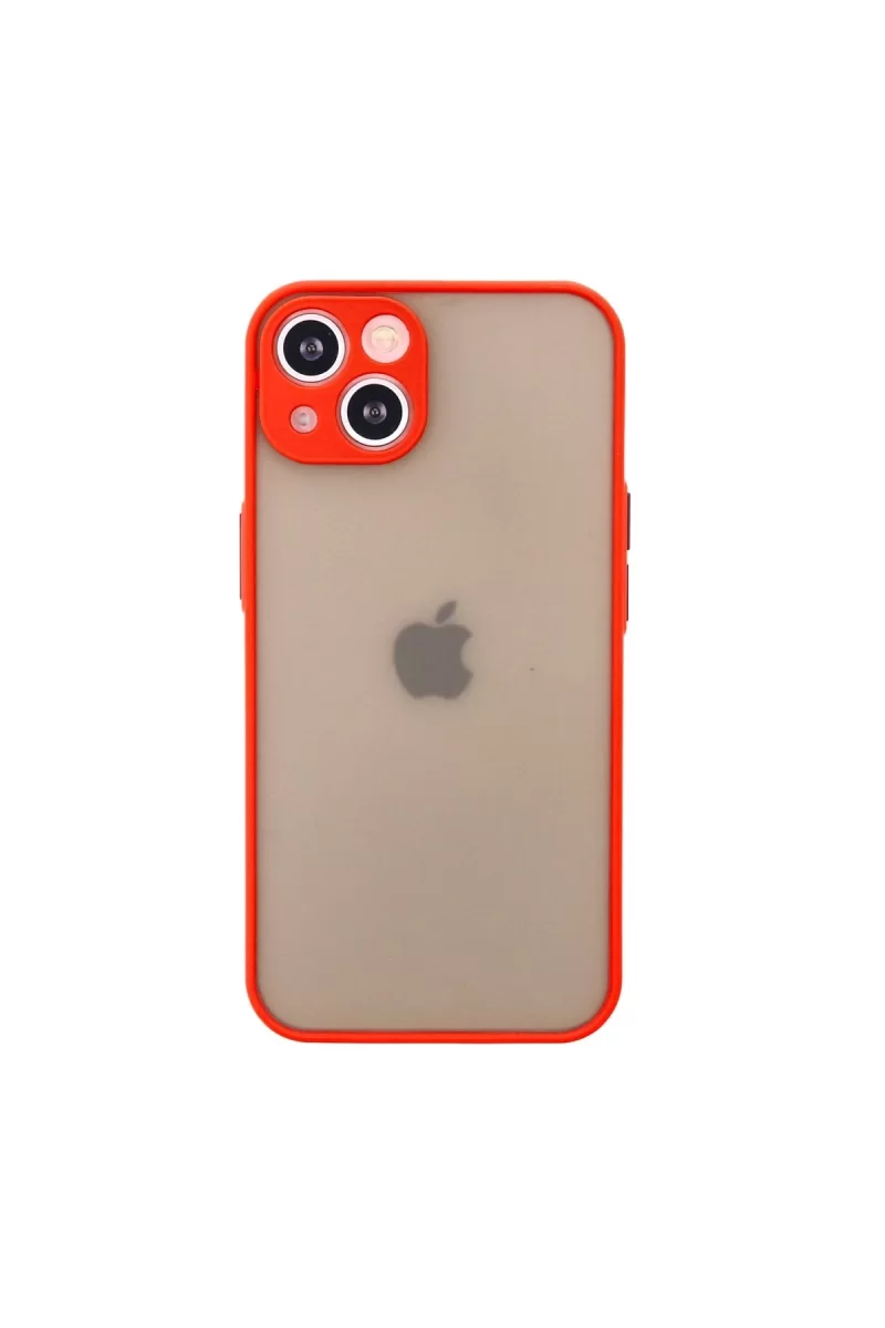 Newface Apple iPhone 14 Kılıf Montreal Silikon Kapak - Kırmızı