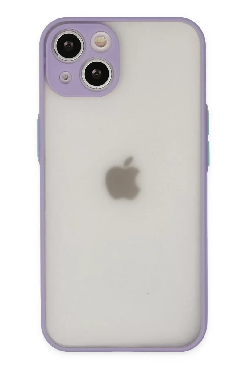 Newface Apple iPhone 14 Kılıf Montreal Silikon Kapak - Mor