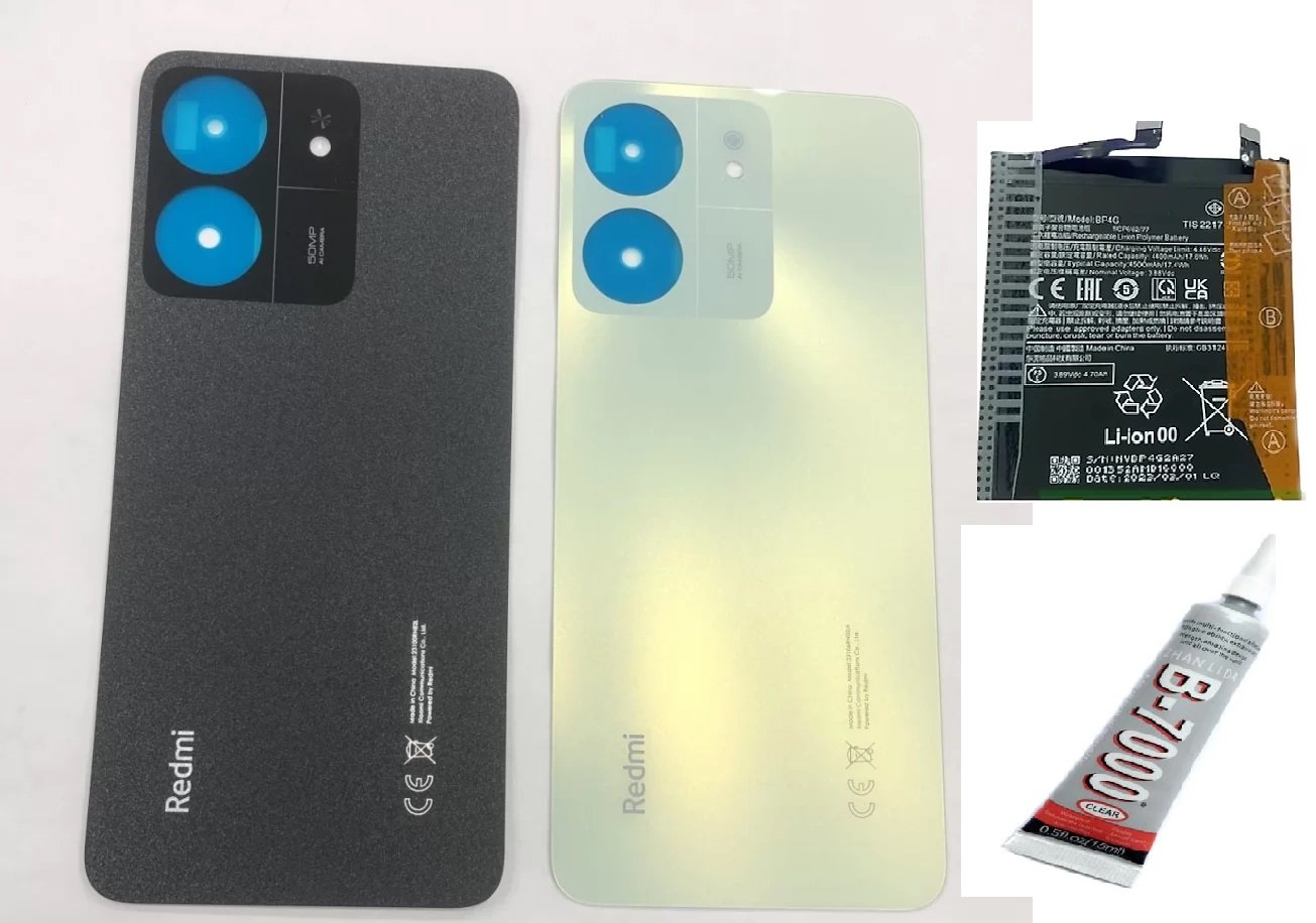 REDMİ 13C ARKA BATARYA KAPAĞI ,BATARYA VE B7000 YA