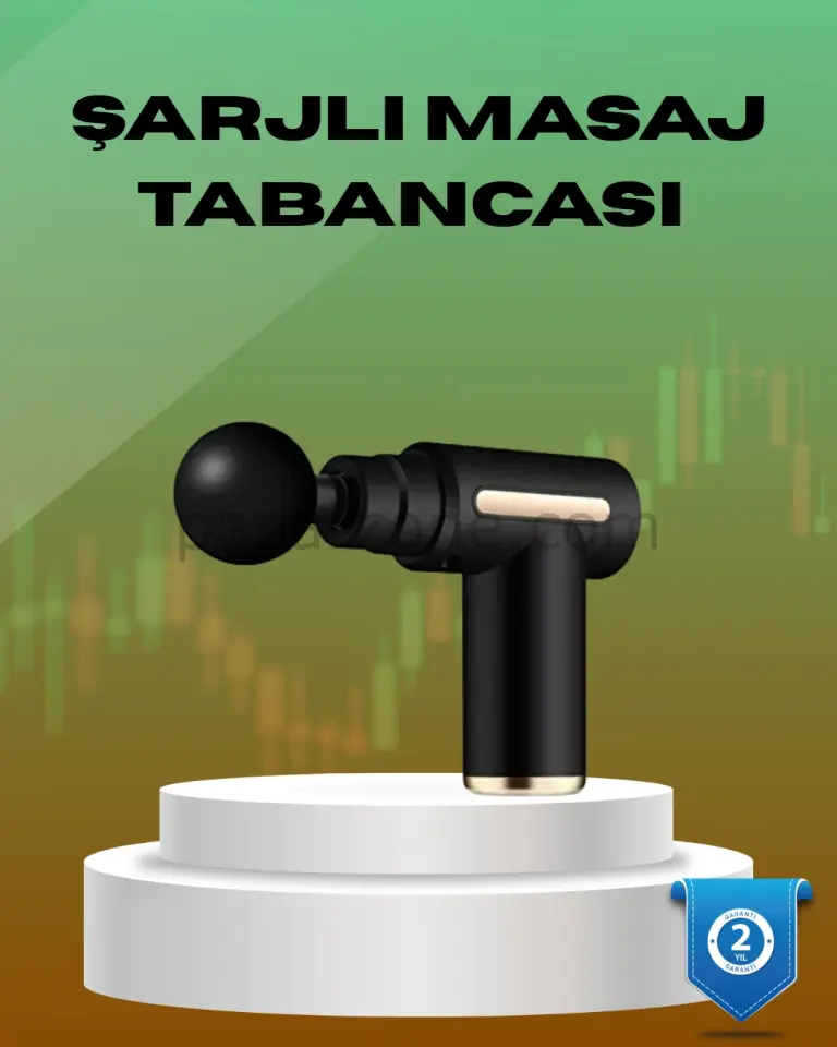 6 Kademeli Kas Masaj Tabancası 4 Başlıklı Güçlü Sessiz Sporcu Masaj Cihazı Şarjlı