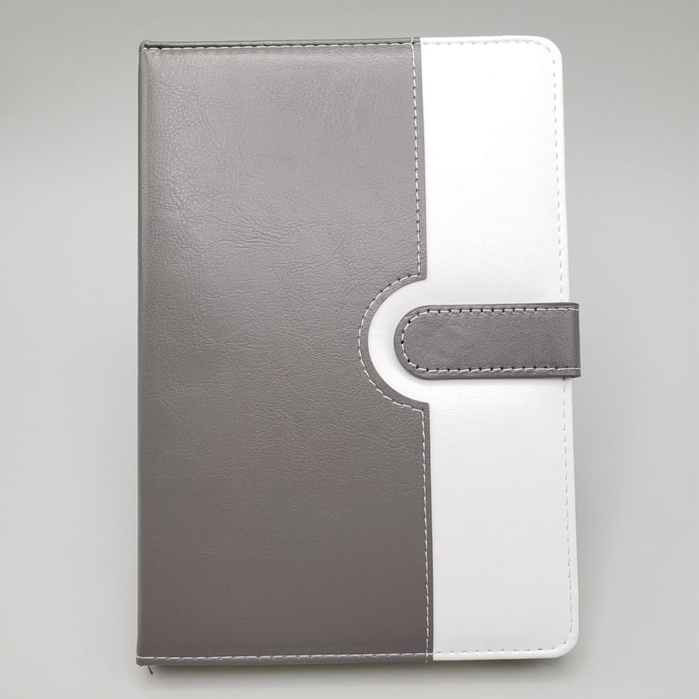 Tarihsiz Ajanda Defter Beyaz Gri Renk