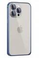 Joko Apple iPhone 15 Pro Max Metal Bumper Mat Kapak - Lacivert