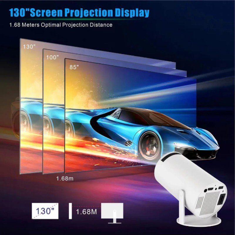 Taşınabilir Android TV Özellikli Projeksiyon