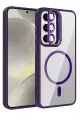 Joko Samsung Galaxy S24 FE Remim Lensli Magsafe Standlı Kapak - Derin Mor
