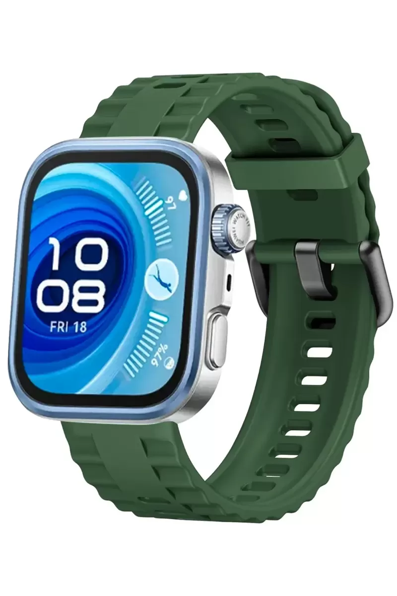 Newface Huawei Watch Fit 3 Klasik Kordon - Koyu Yeşil