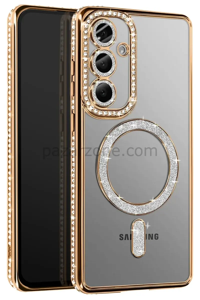 Newface Samsung Galaxy S26 Plus Joke Simli Magneticsafe Kılıf - Gold