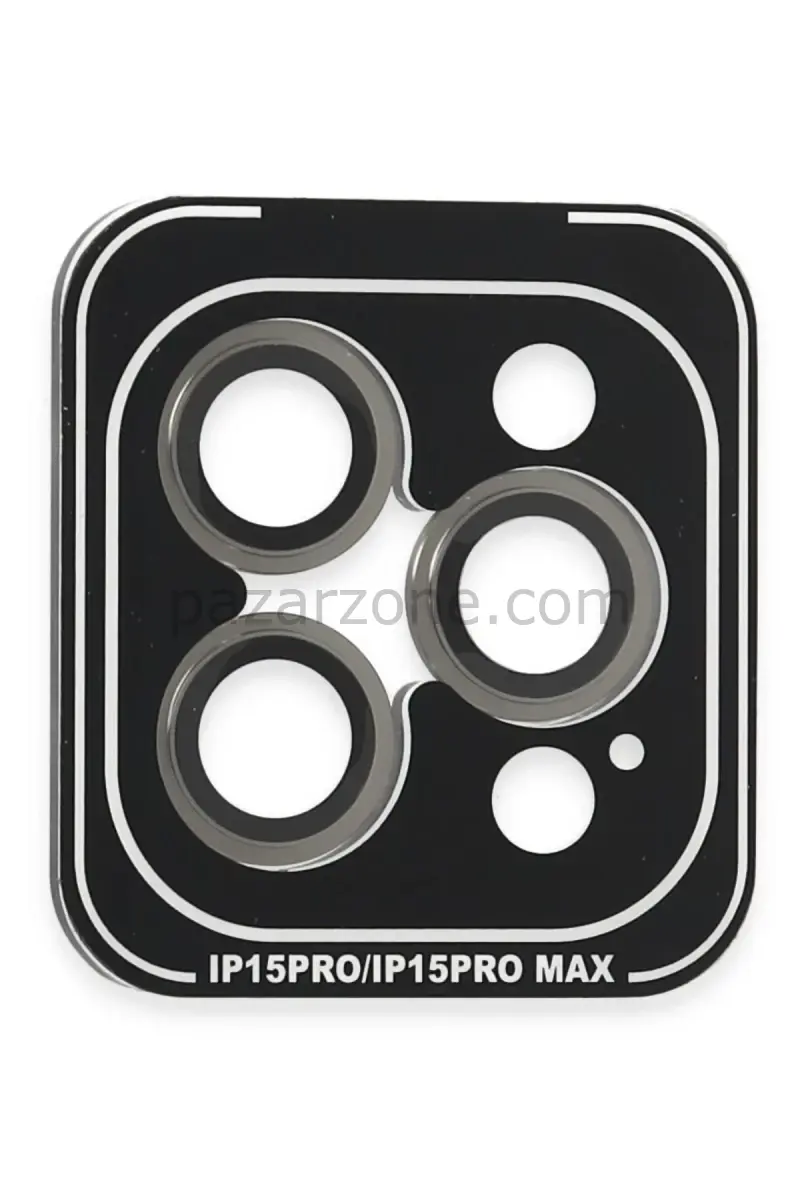 Joko Apple iPhone 15 Pro Max PVD Metal Kamera Lens - Gri