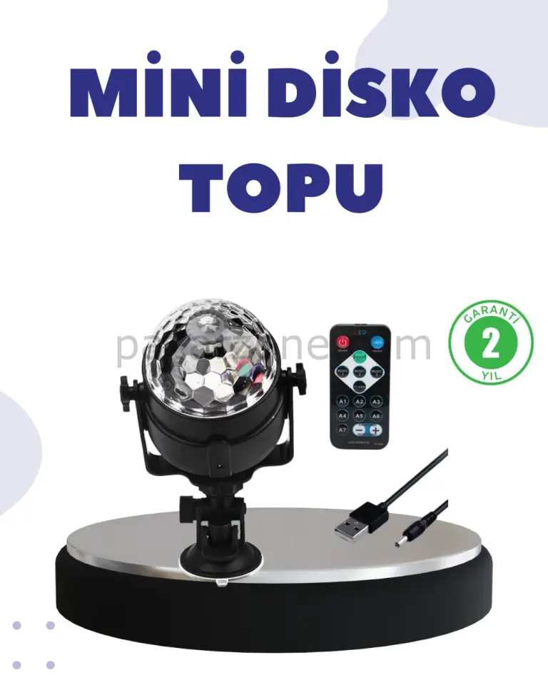 Ses Duyarlı Mini Disko Küre Lamba
