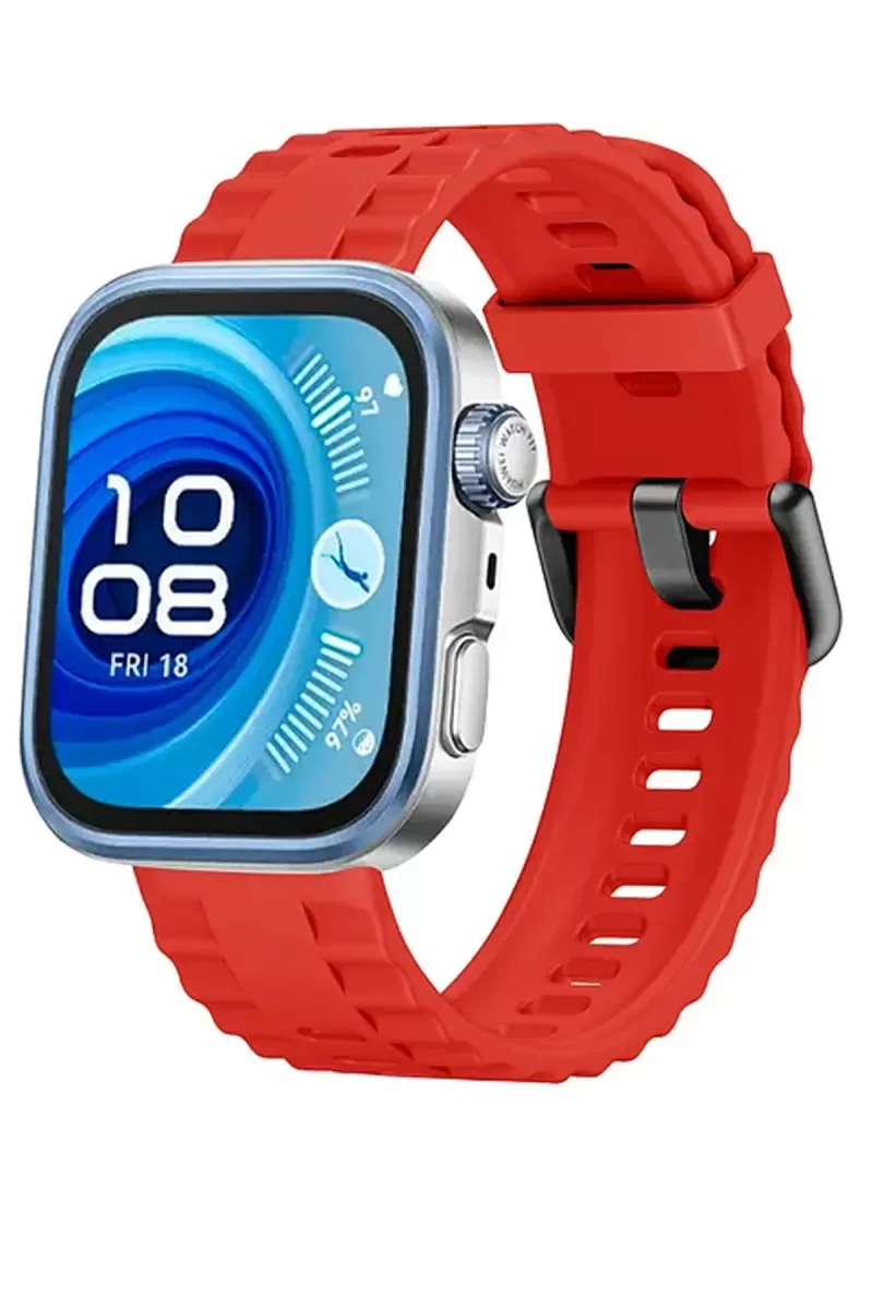 Newface Huawei Watch Fit 3 Klasik Kordon - Kırmızı