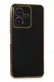 Newface Vivo Y22 2022 Kılıf Volet Silikon - Siyah