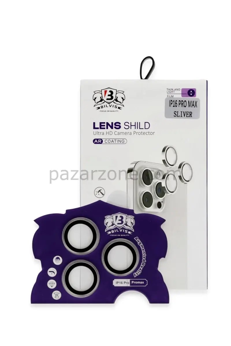 Newface Apple iPhone 16 Pro Max Bilvis Titan Kamera Lens - Titan Gri