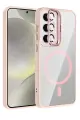 Joko Samsung Galaxy S24 FE Remim Lensli Magsafe Standlı Kapak - Pembe