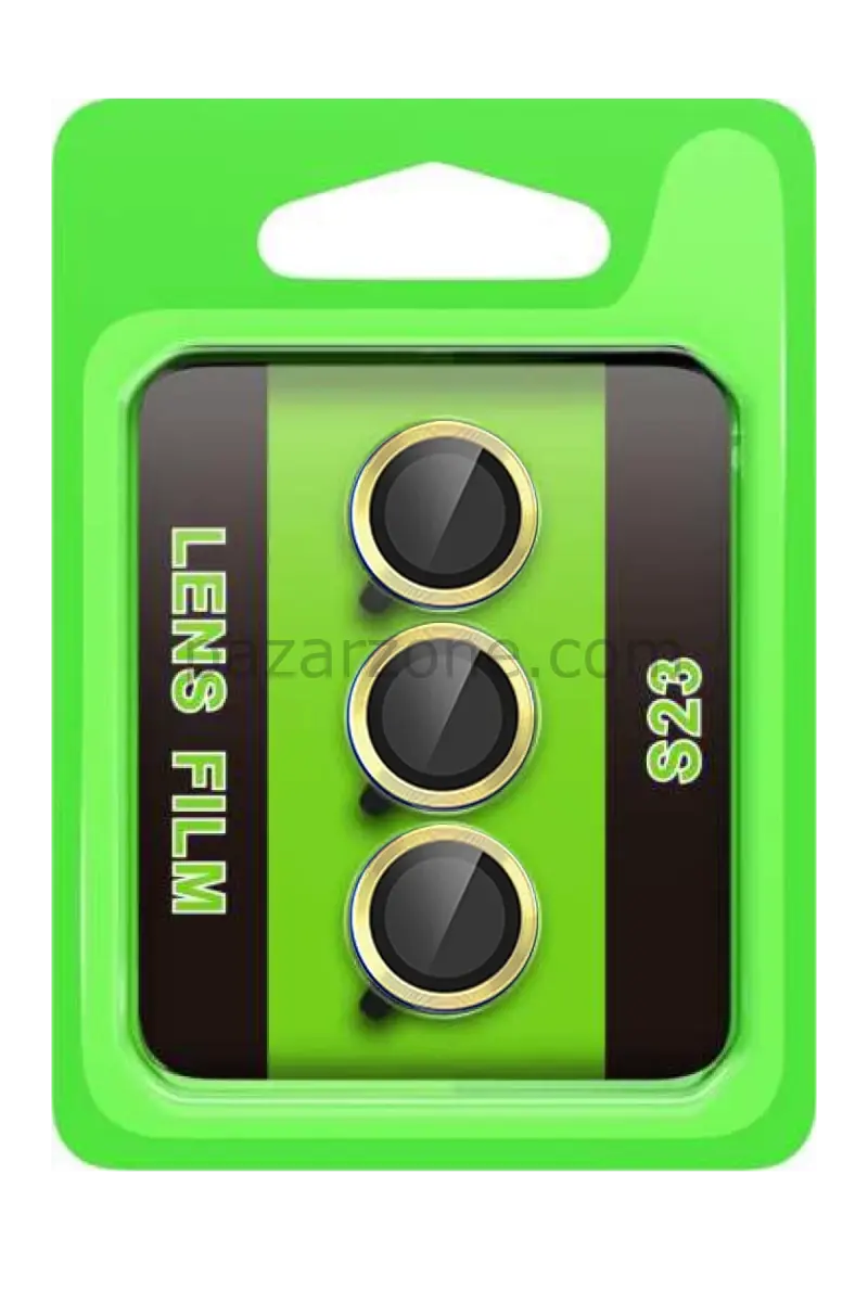 Newface Samsung Galaxy S23 Raze Metal Kamera Lens - Sarı