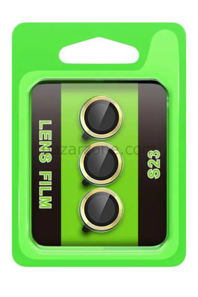 Newface Samsung Galaxy S23 Raze Metal Kamera Lens - Sarı