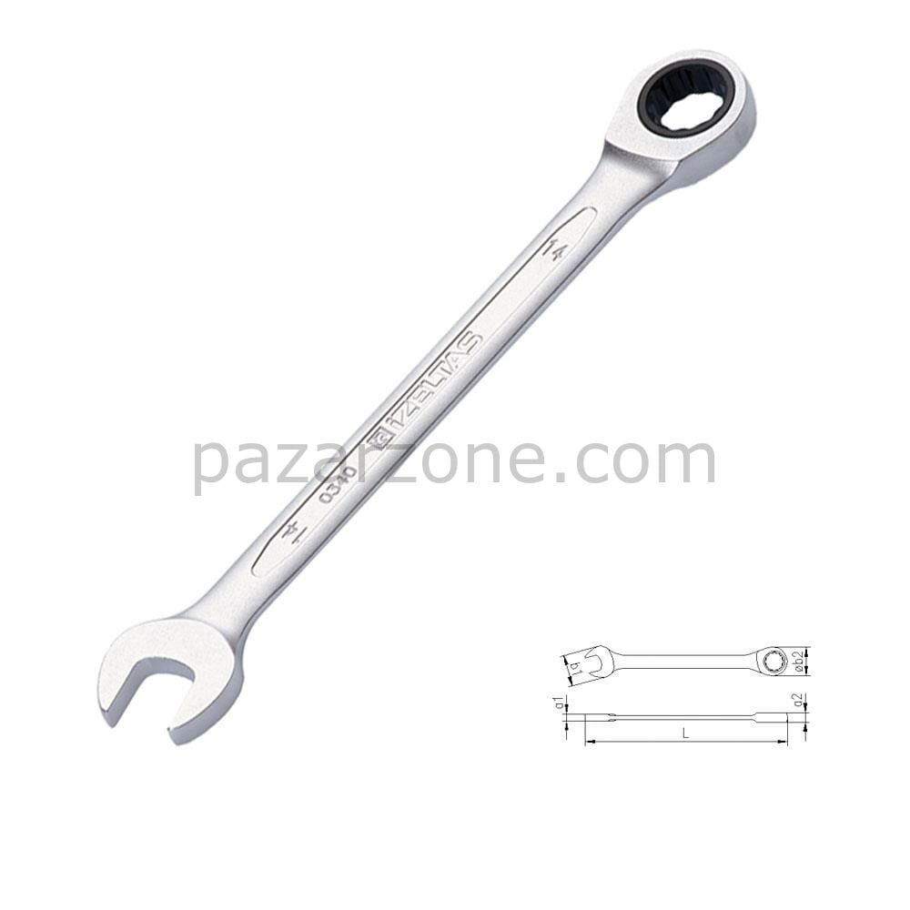 İzeltaş 0340 Cırcır Kombine Anahtar 15 mm