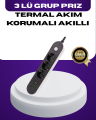 USB Yuvalı Anahtarlı Üçlü Priz 2 Metre Kablolu