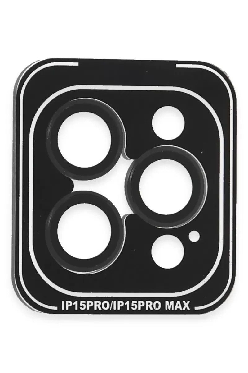 Joko Apple iPhone 15 Pro Max PVD Metal Kamera Lens - Siyah