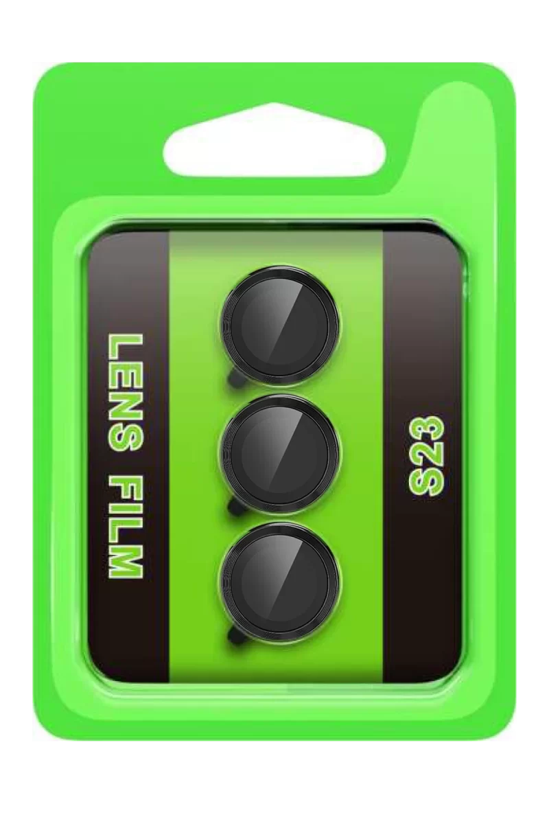 Newface Samsung Galaxy S23 Raze Metal Kamera Lens - Siyah