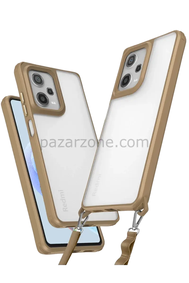 Newface Xiaomi Redmi Note 12 Pro 5G Kılıf Penta Silikon Kılıf - Çöl Titanyum