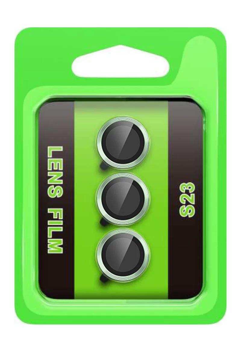 Newface Samsung Galaxy S23 Raze Metal Kamera Lens - Yeşil