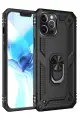 Newface Apple iPhone 12 Pro Max Kılıf Sofya Yüzüklü Silikon Kapak - Siyah